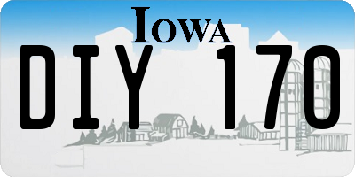 IA license plate DIY170