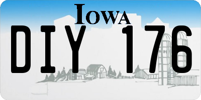 IA license plate DIY176