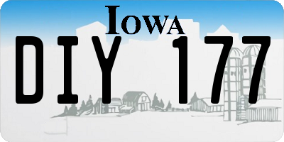 IA license plate DIY177