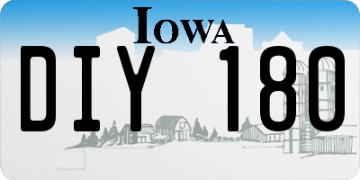 IA license plate DIY180