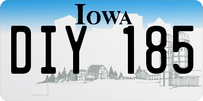 IA license plate DIY185