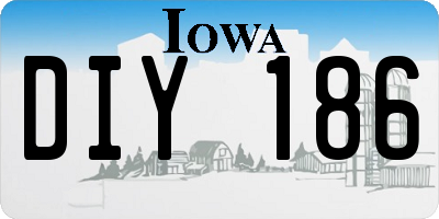 IA license plate DIY186