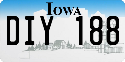 IA license plate DIY188
