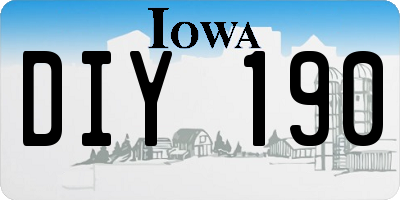 IA license plate DIY190