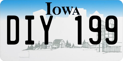 IA license plate DIY199