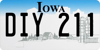 IA license plate DIY211