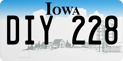 IA license plate DIY228