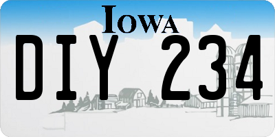 IA license plate DIY234