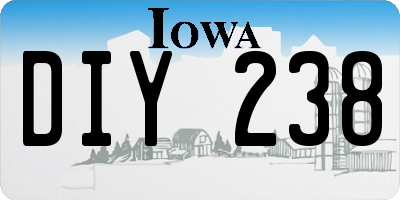 IA license plate DIY238