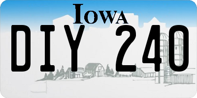 IA license plate DIY240