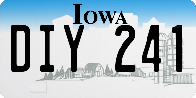 IA license plate DIY241