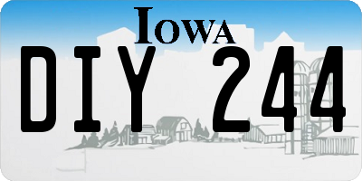 IA license plate DIY244