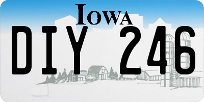 IA license plate DIY246