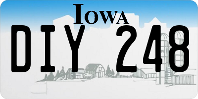 IA license plate DIY248