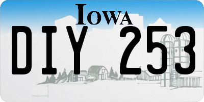IA license plate DIY253