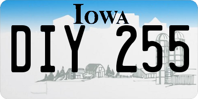 IA license plate DIY255