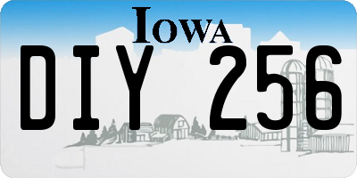IA license plate DIY256