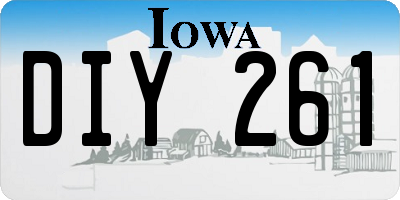 IA license plate DIY261