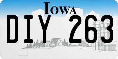 IA license plate DIY263