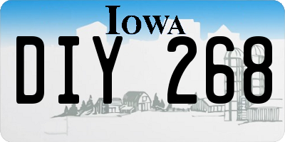 IA license plate DIY268
