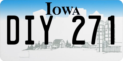 IA license plate DIY271