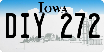 IA license plate DIY272