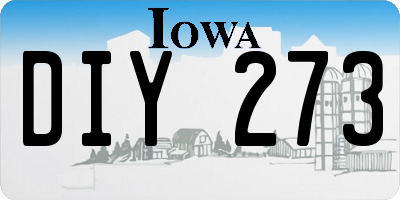 IA license plate DIY273