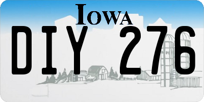 IA license plate DIY276