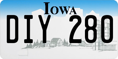 IA license plate DIY280
