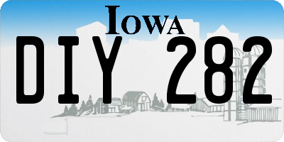 IA license plate DIY282