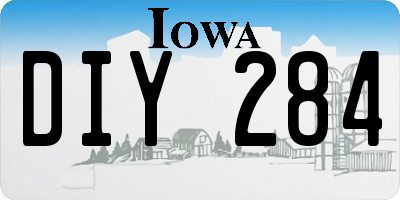 IA license plate DIY284