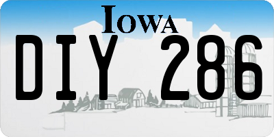 IA license plate DIY286