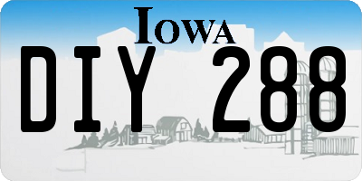 IA license plate DIY288
