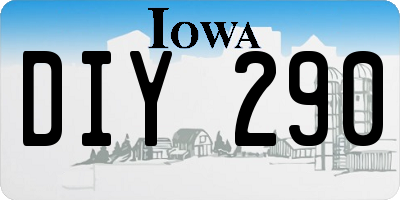 IA license plate DIY290