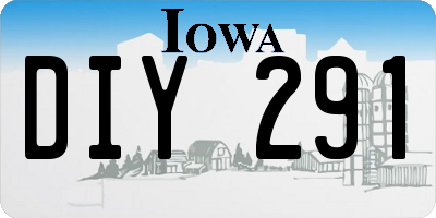 IA license plate DIY291