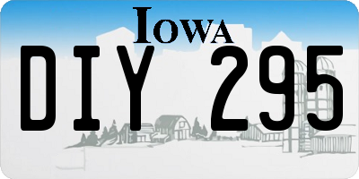 IA license plate DIY295