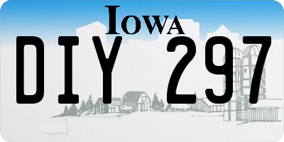 IA license plate DIY297