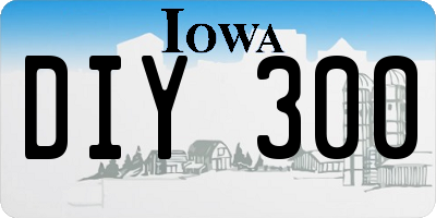 IA license plate DIY300