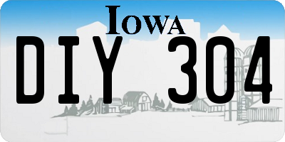 IA license plate DIY304