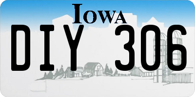IA license plate DIY306