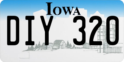 IA license plate DIY320