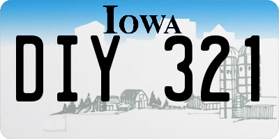 IA license plate DIY321