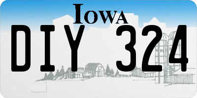IA license plate DIY324
