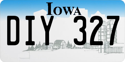 IA license plate DIY327
