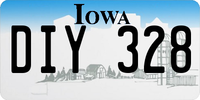 IA license plate DIY328