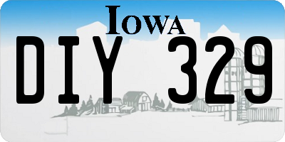 IA license plate DIY329