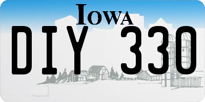 IA license plate DIY330