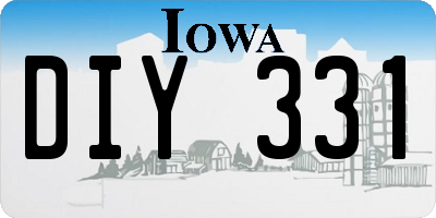 IA license plate DIY331