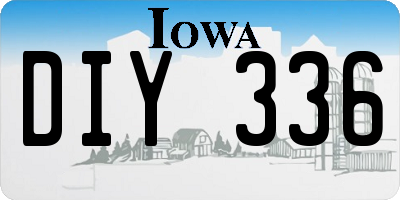 IA license plate DIY336