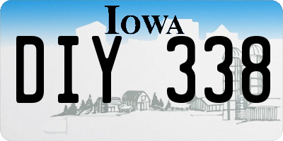 IA license plate DIY338